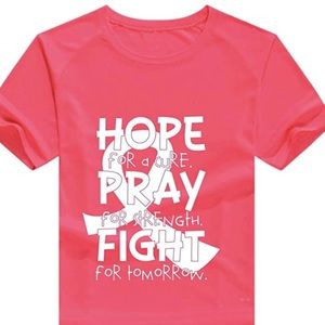 Hope Pray Fight Breast Cancer Awareness T-shirts